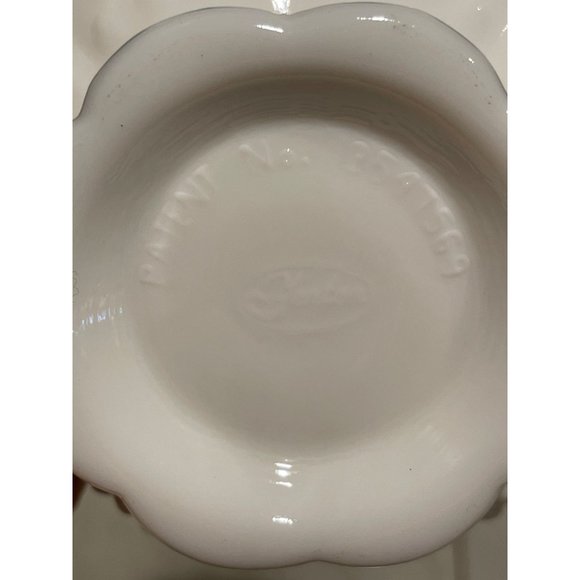 Fenton Candle Bowl 5 Candle Candleholder Hobnail Milk Glass Sawtooth 6.5" x 3.5" - Picture 7 of 7